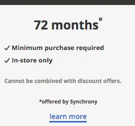 72 Month Financing