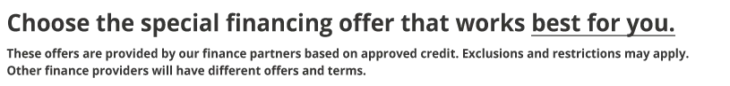 Choose Special Financing Right for You